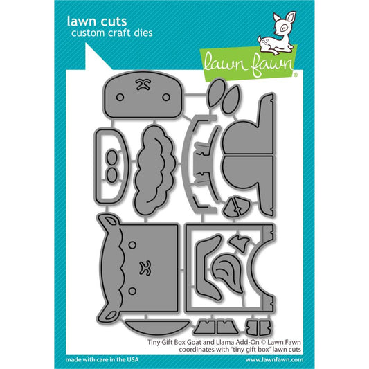 Lawn Fawn Lawn Cuts Custom Craft Dies - Tiny Gift Box Goat and Llama Add-On