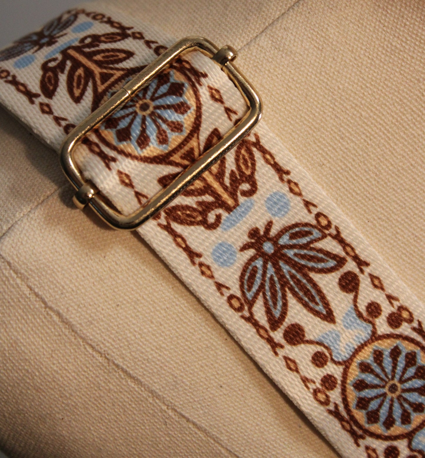 Bag Strap - Nouveau Floral Blue Rust