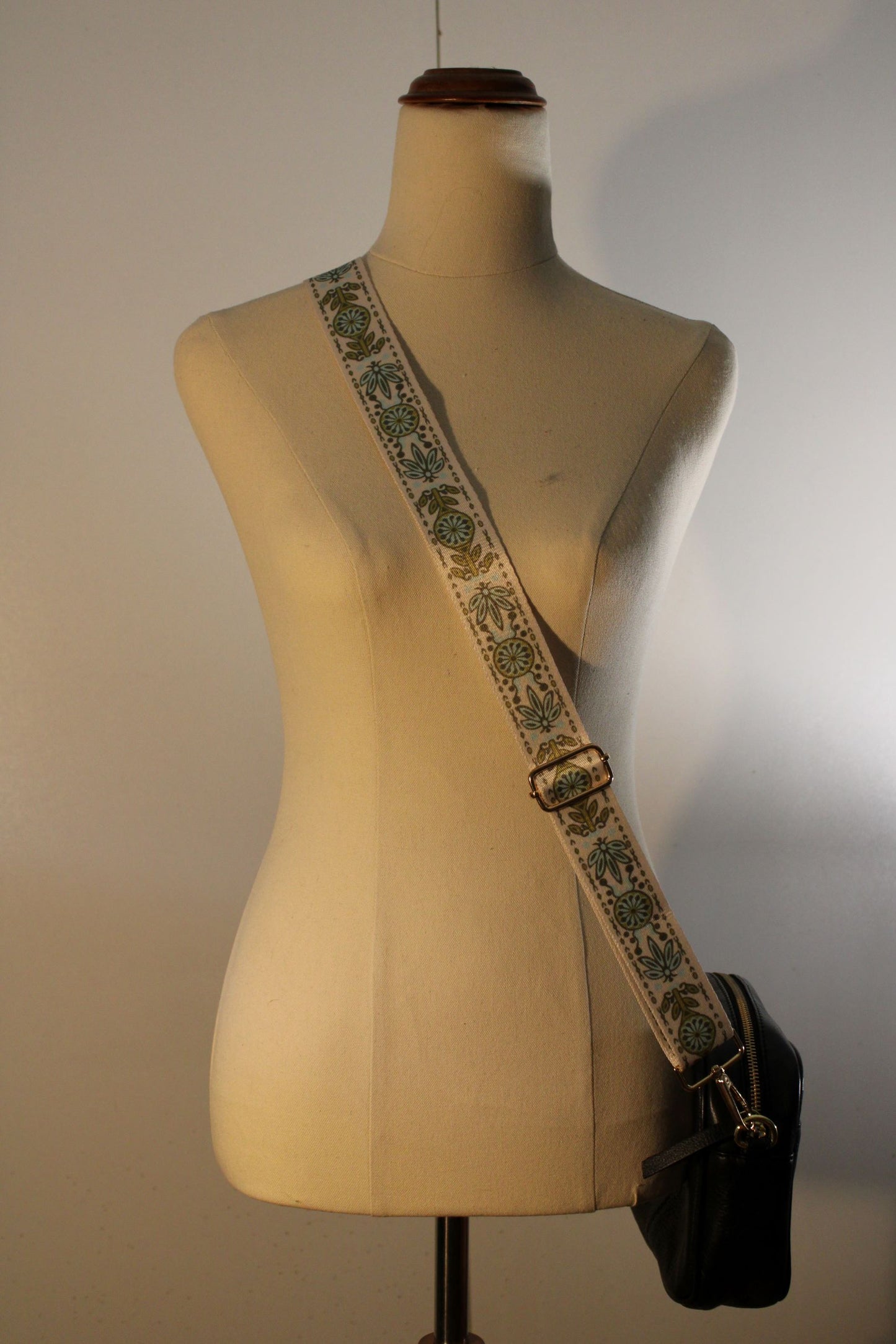 Bag Strap - Nouveau Floral Olive Mint